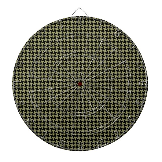 Houndstooth Avocado and Black Dartboard (Front)