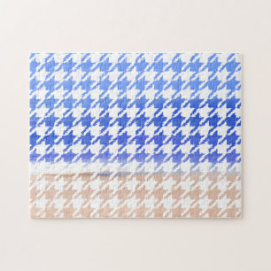 Houndstooth Beach and Ocean Oil Painting Jigsaw Puzzle