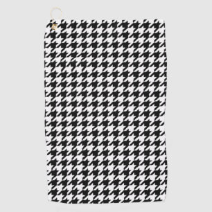 Houndstooth Black and White  Golf Towel