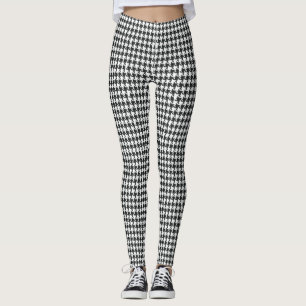 Houndstooth Black and White Leggings