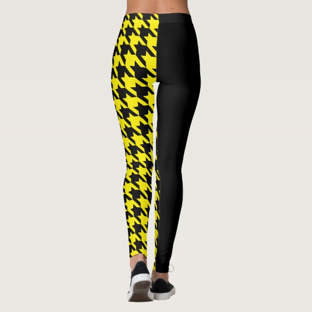 Houndstooth / Black Leggings (Back)