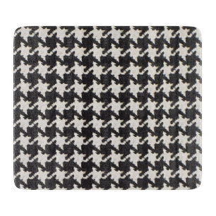 Houndstooth Black White Pattern Cutting Board