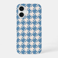 Houndstooth Blue+Cream Big Pattern