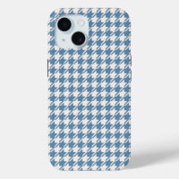 Houndstooth Blue+Cream Rpt Pattern