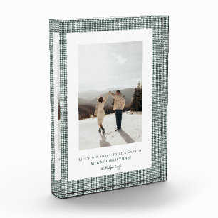 Houndstooth Brunswick Green frame photo Block