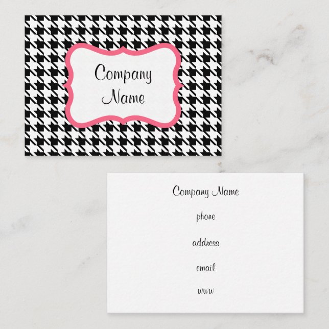 Houndstooth Business Card (Front/Back)