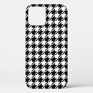 Houndstooth BW Rpt Pattern iPhone 12 Pro Case
