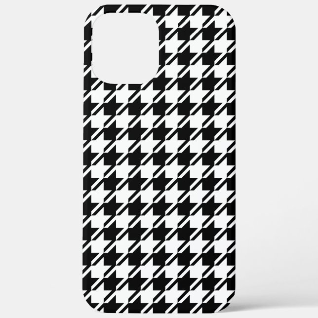 Houndstooth BW Rpt Pattern Case-Mate iPhone Case (Back)
