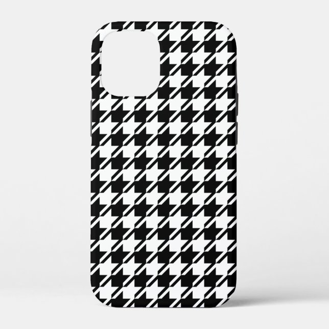 Houndstooth BW Rpt Pattern Case-Mate iPhone Case (Back)