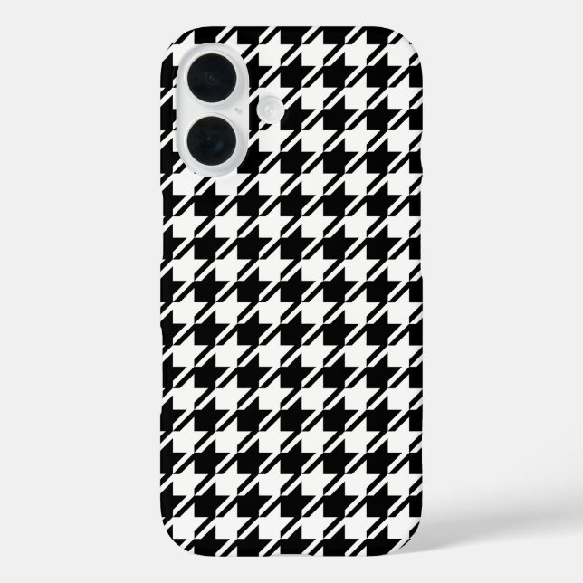 Houndstooth BW Rpt Pattern Case-Mate iPhone Case (Back)