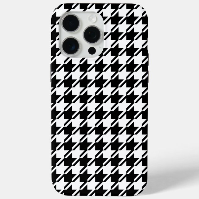 Houndstooth BW Rpt Pattern Case-Mate iPhone Case (Back)
