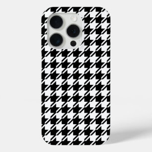 Houndstooth BW Rpt Pattern iPhone 15 Pro Case