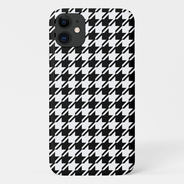 Houndstooth BW Rpt Pattern Case-Mate iPhone Case (Back)