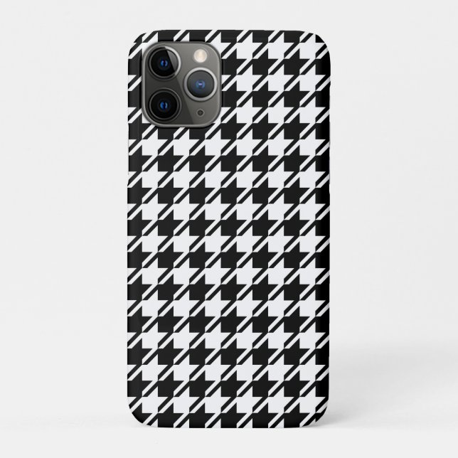 Houndstooth BW Rpt Pattern Case-Mate iPhone Case (Back)