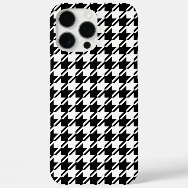 Houndstooth BW Rpt Pattern Case-Mate iPhone Case (Back)
