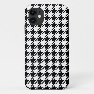 Houndstooth BW Rpt Pattern iPhone 11 Case