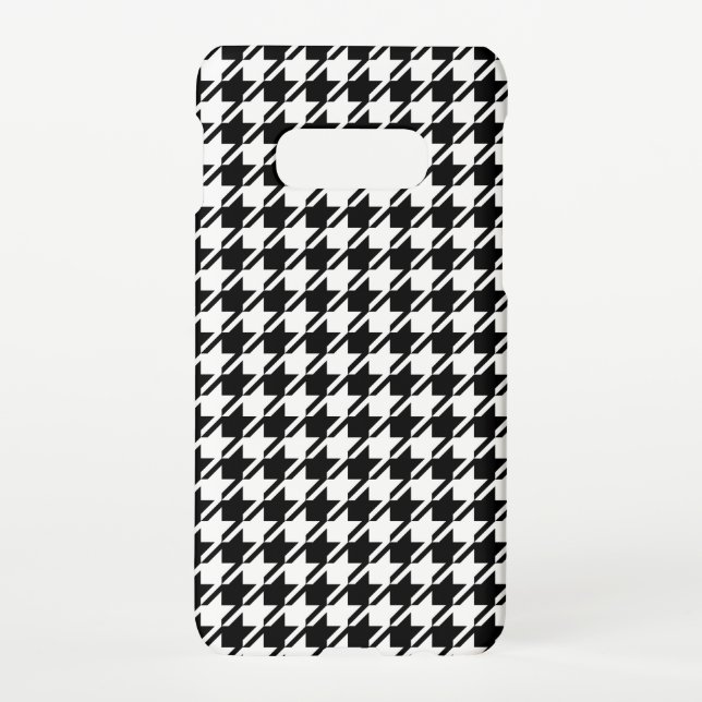 Houndstooth BW Rpt Pattern Samsung Galaxy Case (Back)