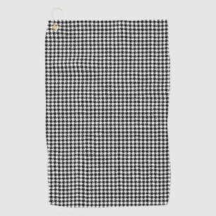 Houndstooth BW Sml Pattern Golf Towel