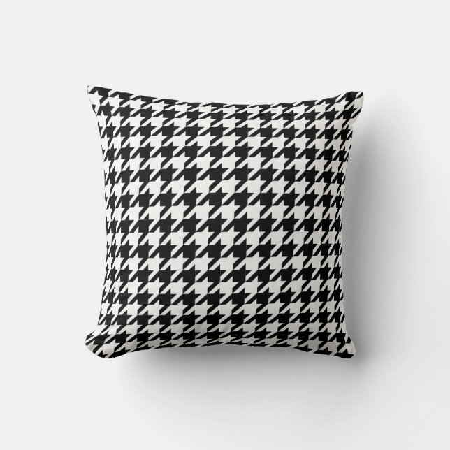 houndstooth check pattern cushion (Front)