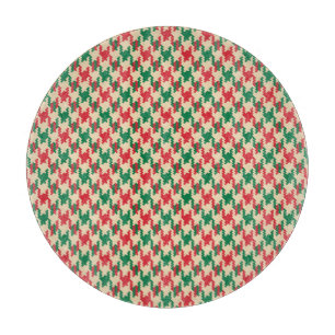 Houndstooth check pattern, dog tooth design. cutting board
