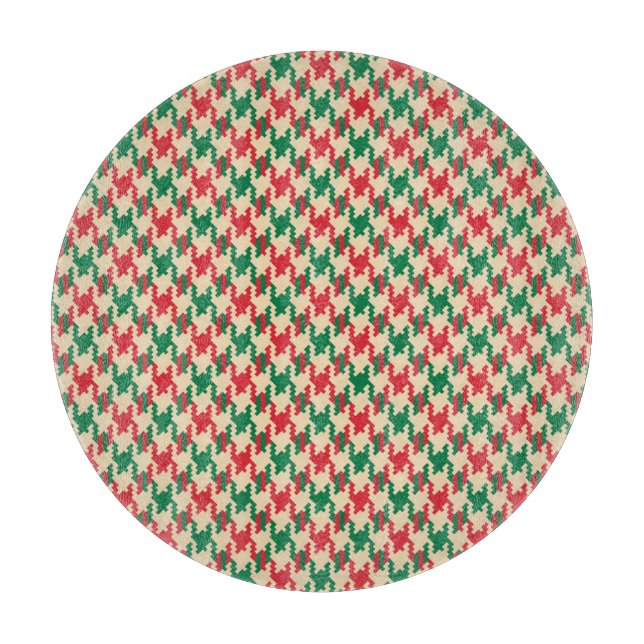 Houndstooth check pattern, dog tooth design. cutting board (Front)