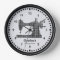 Houndstooth Check Sewing Machine Wall Clock