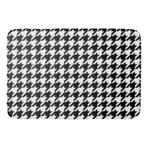 Houndstooth classic weaving pattern bath mat
