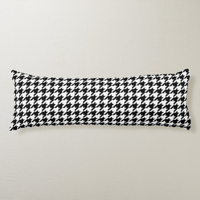 Houndstooth - Customise Background Colour Body Cushion (Front)