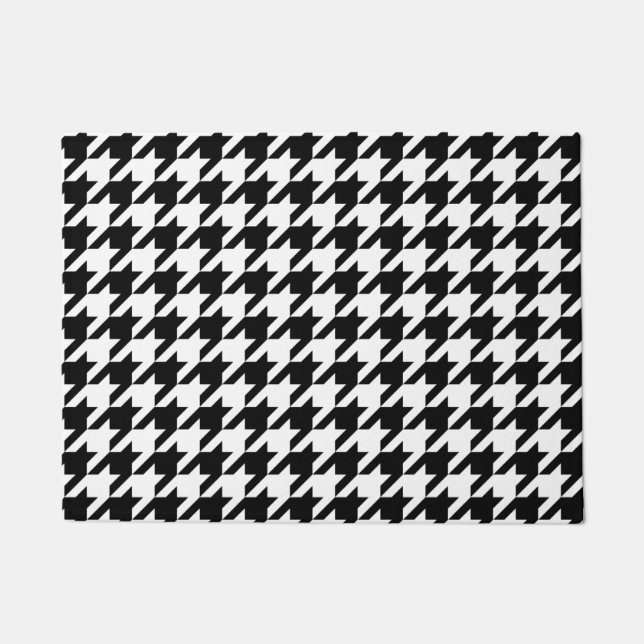 Houndstooth - Customise Background Colour Doormat (Front)