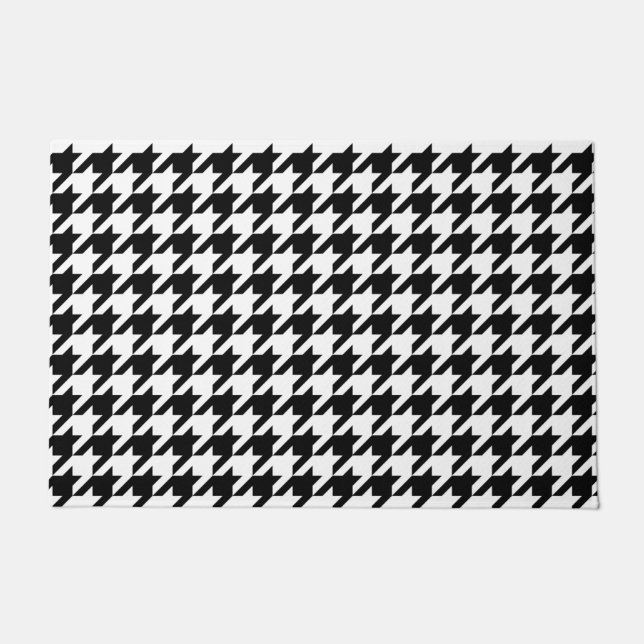 Houndstooth - Customise Background Colour Doormat (Front)