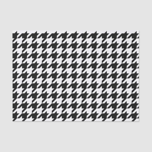 Houndstooth - Customise Background Colour Tissue Paper (Front)