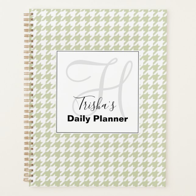 Houndstooth Daily Planner with your name - HAMbWG (Front)