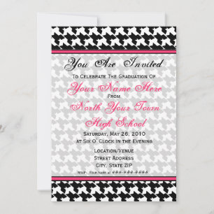 Houndstooth Fashion Graduation Invitation - 2010