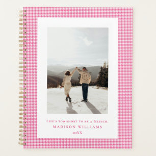 Houndstooth French Rose frame photo Planner