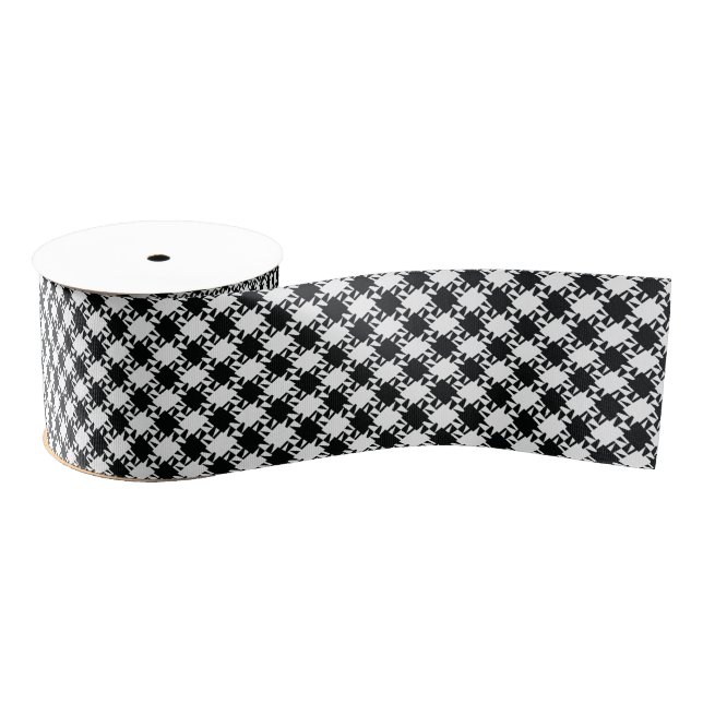 Houndstooth Grosgrain Ribbon (Spool)