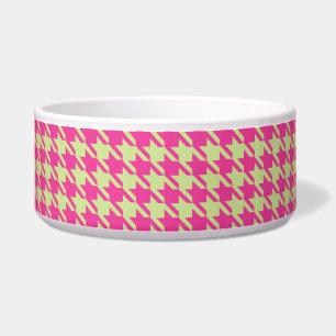 Houndstooth Hot Pink and Lemon Lime