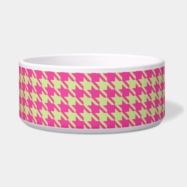 Houndstooth Hot Pink and Lemon Lime (Front)