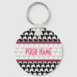 Houndstooth Keychain