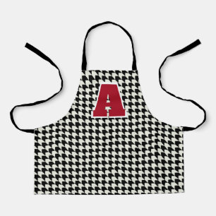 Houndstooth monogram  apron