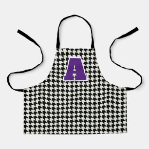 Houndstooth monogram  apron