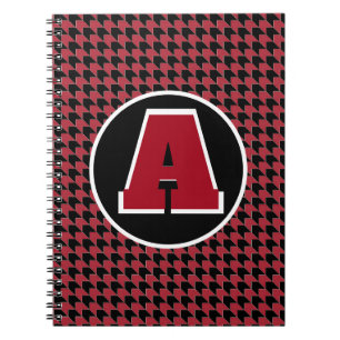 Houndstooth monogram notebook