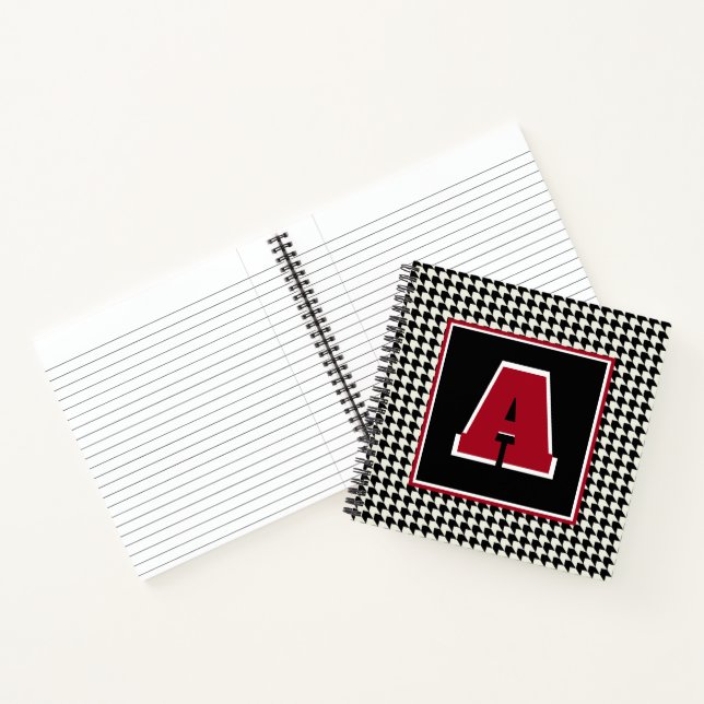 Houndstooth monogram  notebook (Inside)