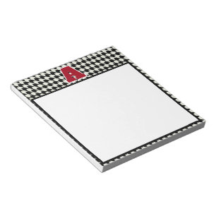 Houndstooth monogram notepad