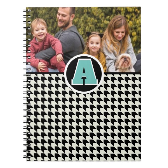 Houndstooth monogram photo notebook (Front)