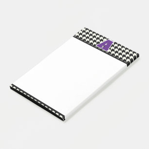 Houndstooth monogram post-it notes