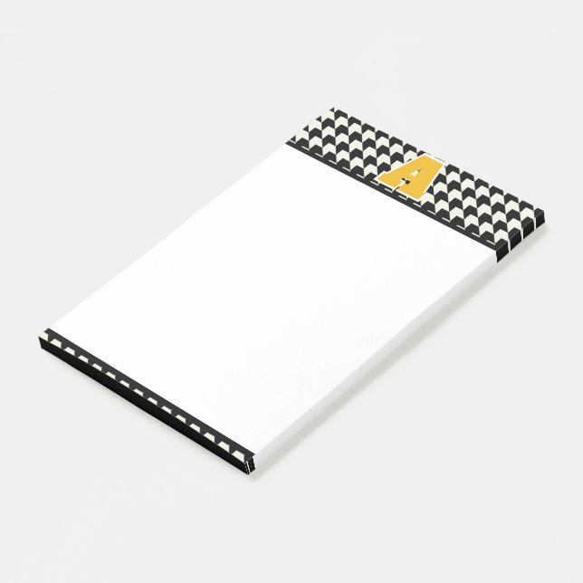Houndstooth monogram  post-it notes (Angled)