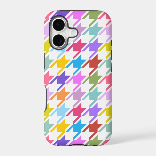 Houndstooth Multicolor+White Big Pattern (Back)