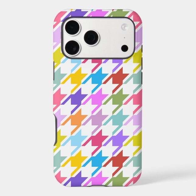 Houndstooth Multicolor+White Big Pattern (Back)
