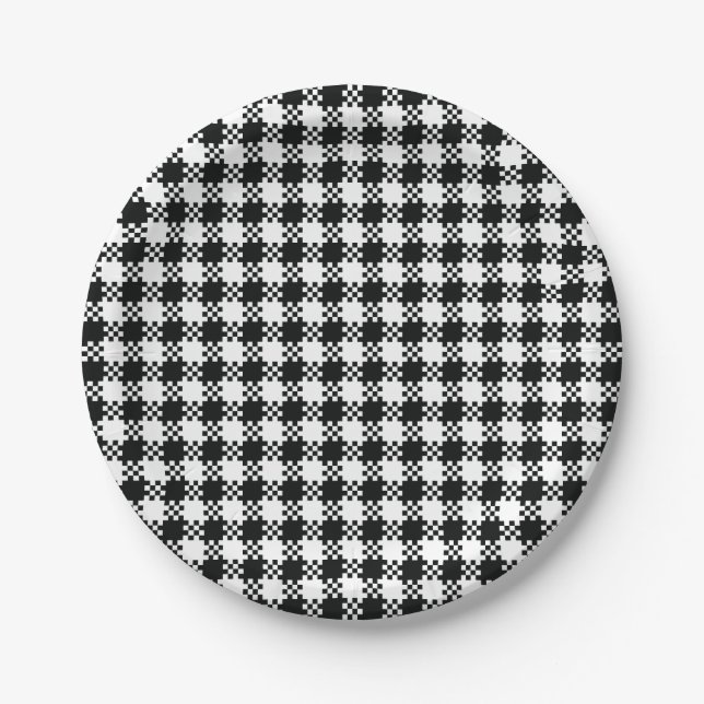 Houndstooth Paper Plate (Front)