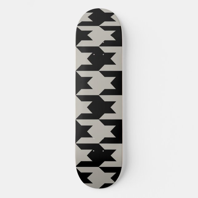 Houndstooth Pattern 1 Aluminium Skateboard (Front)